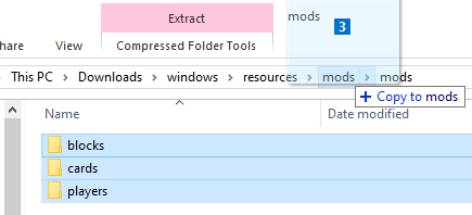 Drag to mods folder