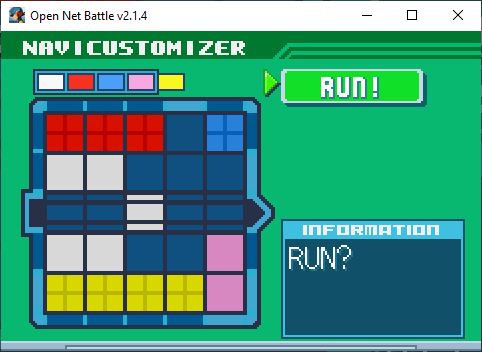 RUN button